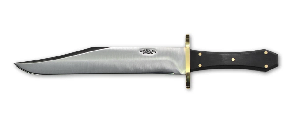 Bowie ataúd Svord CHB-BL, hoja CS 9,5", mango Lucite negro, funda de cuero Foto 1 de 1