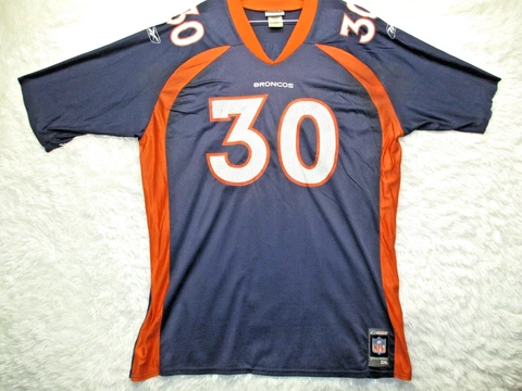 Terrell Davis Jersey Denver Broncos Reebok Men's Size 2XL XXL Vintage Jersey Cover