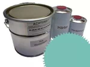 1,5 Liter Set 2K Bodenfarbe Fussboden RAL 6034 Vinyl-Epoxid-Lack Lackpoint Glan - Bild 1 von 4