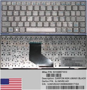 Teclado Qwerty Us Doméstico Mitac Mistation 8.9, Nsk-Uwa01, 9J.N0V82.A01 Negro - Imagen 1 de 1