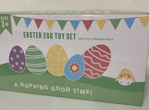 120 Pack Prefilled Easter Eggs Toys 2 3/8" Plastic Filled Party Hunt Egg Toy NEW - Picture 1 of 8
