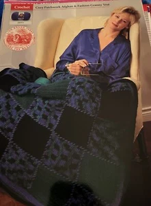 CROCHET ~ “Patchwork Afghan And Fashion Granny Vest” ~ PATTERN ~ - Picture 1 of 2
