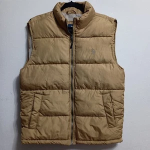 U.S. Polo Assn Puffer Puffy Vest Gold Tan Size M Medium BNWT Giftable 109656P2 - Picture 1 of 14
