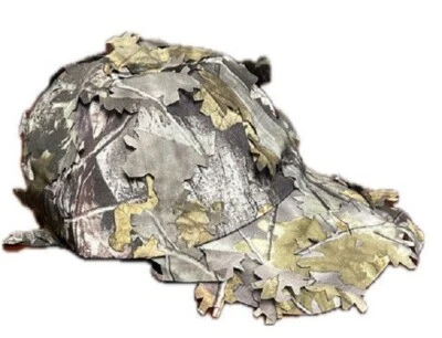 Lucky 7 Leafy Camo Cap Baseball Style Visor Bow Hunting Hat / Adjustable - Image 1 of 4