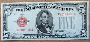 United States $5 Note Series 1928D - F1529 -UNC - Picture 1 of 6