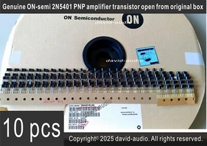 10 pairs Genuine ON-semi 2N5401 + 2N5551 BJT Transistor Open From Original Box - Picture 1 of 6