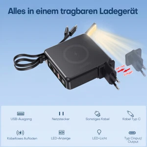 Bezprzewodowa powerbank magnetyczna ładowarka akumulatorów 20000mAh do iPhone 15 14 - Zdjęcie 1 z 19