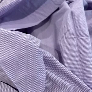 Cotton Broadcloth Shirting Fabric Lavender Check 1 1/2 Yards - Picture 1 of 8