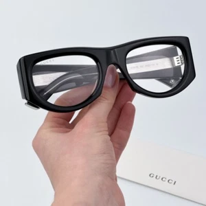 Gucci Women Sunglasses Black Transparent Rectangular GG1917S 002 BRAND NEW - Picture 1 of 9