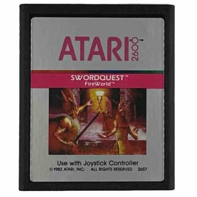 Swordquest Fireworld Atari 2600 Cartridge 1982 Fire World Tested Works - Image 1 of 4