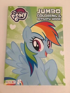Neu selten My Little Pony Jumbo Malvorlagen & Aktivitätsbuch blau grün Regenbogen - Bild 1 von 2