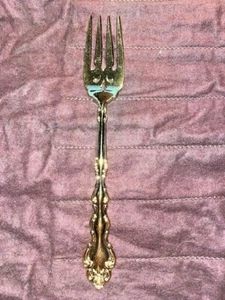 Vtg Oneida Community, gold electroplate, gold Beethoven  Salad Fork - Picture 1 of 3