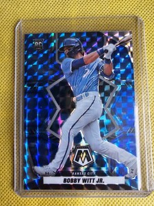 2022 Panini Mosaic Bobby Witt Jr MOSAIC BLUE CAMO PRIZM #265 Rookie RC - Royals