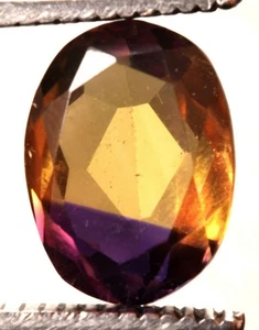 9 Cts. Natural Bi-Color Bolivia Ametrine Oval Shape Certified Gemstone - Picture 1 of 4