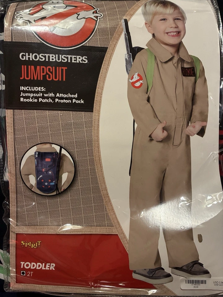 Spirit Halloween Cazafantasmas Jumpsut Niño PREUSADO Foto 1 de 4