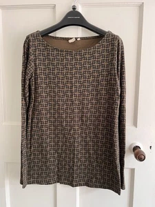 Orla Kiely Long Sleeve T-shirt by Uniqlo Size M 14 Floral Acorn Cup - Picture 1 of 5