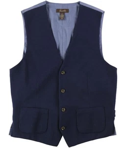 Tasso Elba Mens Colorblocked Four Button Vest - Picture 1 of 1