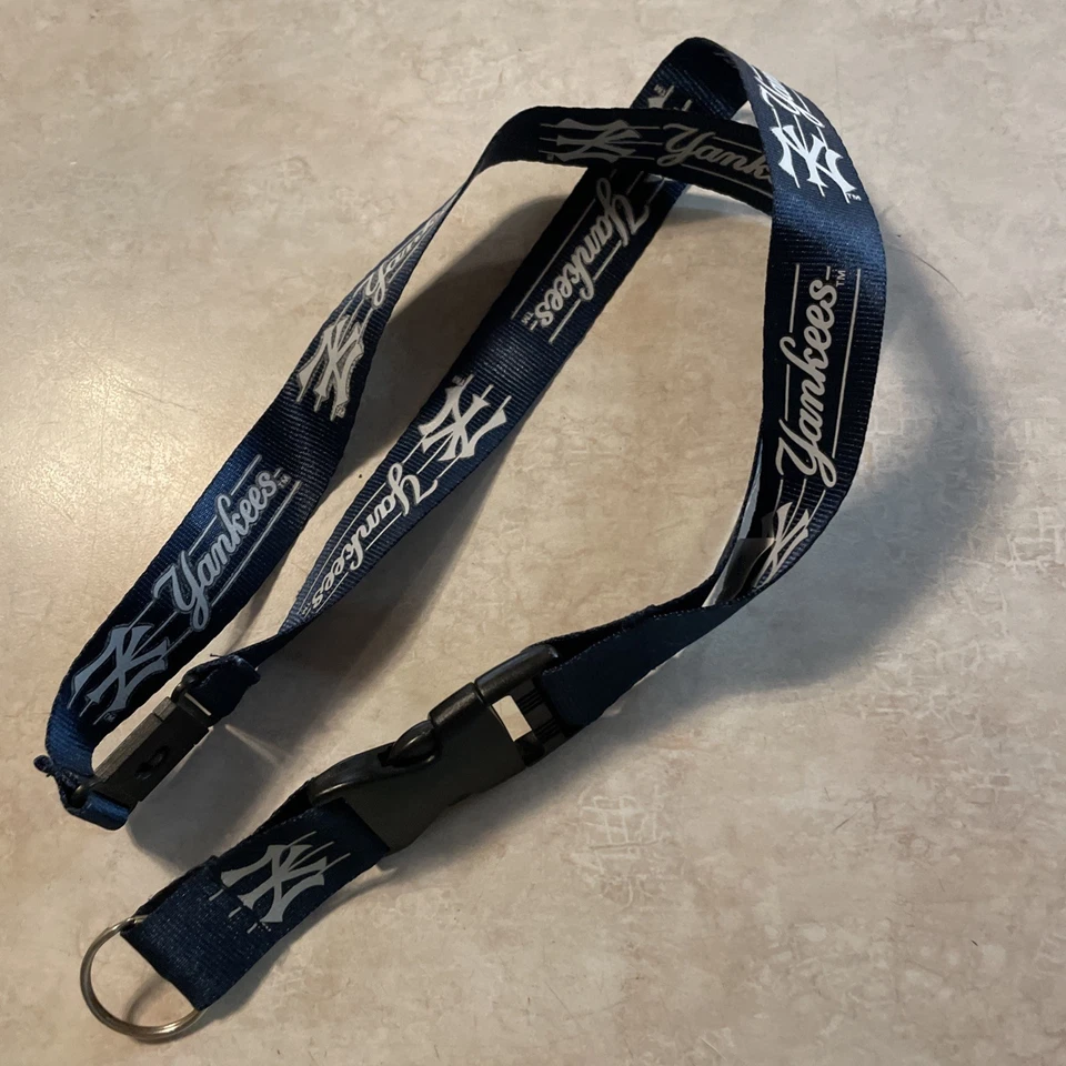 New York Yankees Lanyard Badge Key Chain Clip Detachable Ticket Holder Keychain - Image 1 of 4