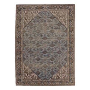 Linon Dillon Cordele Blue and Ivory 3' X 5' Accent Rug - Picture 1 of 10