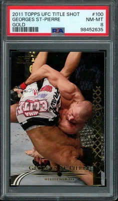 2011 Topps UFC Title Shot Georges St-Pierre #100 Gold PSA 8 Welterweight - Image 1 of 2