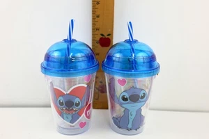 Lot of 2 NEW Galerie Disney Stitch Valentine's Mini Dome Tumbler w/ Lollipops - Picture 1 of 4