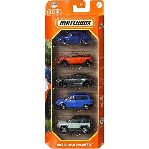 Matchbox 5-PACK -MBX BRITISH ROADWAYS (Mini Cooper, Land Rover, Jaguar+2)[JBX33] Foto 1 de 1