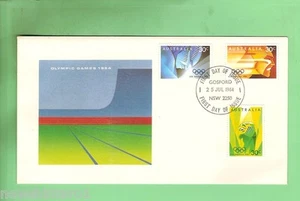 #D62. 1984 OLYMPIC FIRST DAY COVER SIGNED BY DESIGNERS - Bild 1 von 2