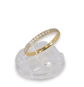 Gold Ring 333 Gelbgold 8Karat 1,10g Gr. 56 (17,8mm) weiße Steine PL - Bild 1 von 10