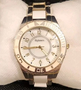 Style and Co Ladies White And Silvertone watch - Picture 1 of 7