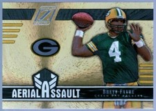 BRETT FAVRE /100 $80+ PACKERS HOF AERIAL ASSAULT GOLD AA3 SP 2005 DONRUSS ZENITH