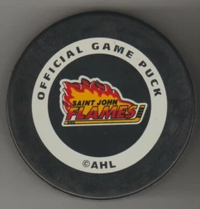 Saint John Flames White Ring AHL Andrews Hockey Game Puckup in Flames MiC RW&B - Bild 1 von 2