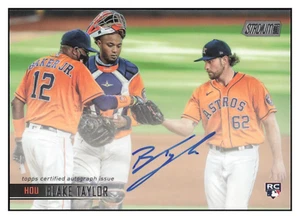 2021 Topps Stadium Club Autograph Blake Taylor #SCBA-BT RC Rookie Houston Astros - Picture 1 of 2