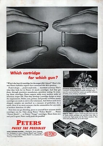 1949 Peters Cartridge Ammo Dewar Match & Police Match Original Print Ad - Picture 1 of 1