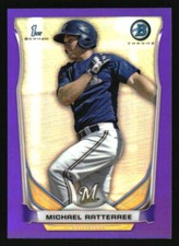 2014  Bowman Chrome Purple Refractors # BCP89 Michael Ratterree     SN199