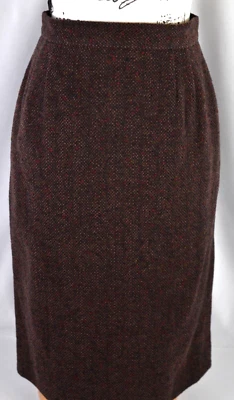Saia Feminina Paralela Emanuel Ungaro Tamanho 8 Lã Marrom Zíper Traseiro Linha A Carreira - Imagem 1 de 4