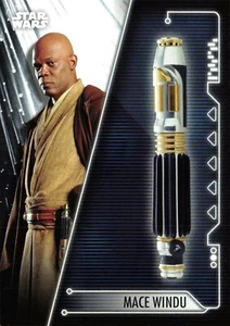 Star Wars Holocron Series LIGHTSABERS JEDI Insert Card LJ-5 / MACE WINDU - Picture 1 of 2