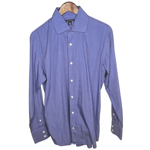 Banana Republic Dress Shirt Striped Long Sleeve Button Down Blue Mens L - Picture 1 of 11