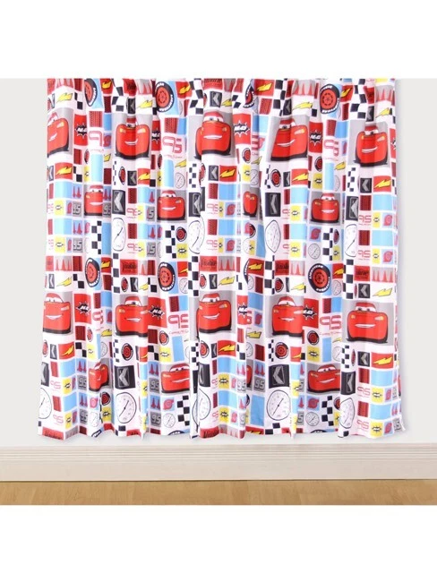 Cars Disney Pixar Juego de 2 cortinas terminadas cada 138 largo x 168 cm McQueen NUEVO Foto 1 de 1