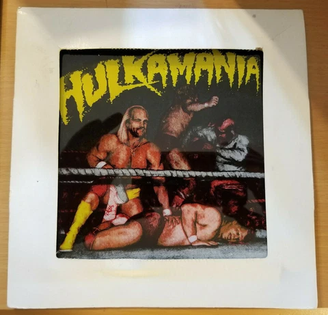 Hulkamania Hulk Hogan Mr. T glass art 6"x6" tile carnival mirror wwe wwf vintage Cover