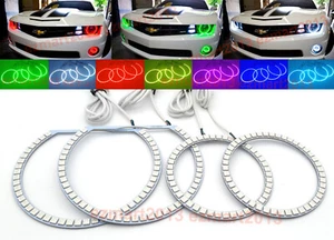 RGB halo ring for Chevy Camaro 10-13 non-RS Headlight fog light APP BT DRL lamp - Picture 1 of 16