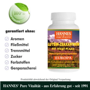 Lutein-Zeaxanthin 60 Vegi-Kaps - Beste HANNES' Qualität - Bild 1 von 1