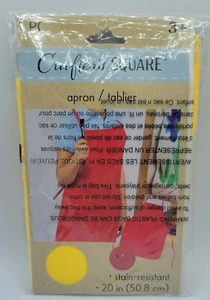 Crafter's Square Polyester 3+ Apron 20" Stain Resistant Yellow - Fast SHIPPING - Picture 1 of 3