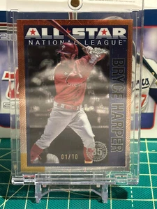 2025 Topps Bryce Harper #90ASC-19 Phillies MOJO CHROME BLACK 01/10 ALL STAR - Picture 1 of 1