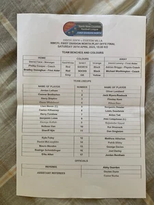 Droylsden v Euxton Villa (Play Off Final team sheet) 2025 - Picture 1 of 1