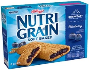 Nutri Grain Soft Baked Blueberry Breakfast Snack Bars - Picture 1 of 3