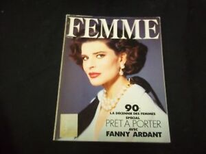 1990 FEBRUARY FEMME FRENCH MAGAZINE - FANNY ARDANT COVER - FASHION  - O 184