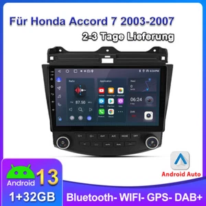 Für Honda Accord 7 VII 2003-2007 Android 13 Autoradio 1+32G GPS NAVI BT RDS DAB+ - Bild 1 von 11