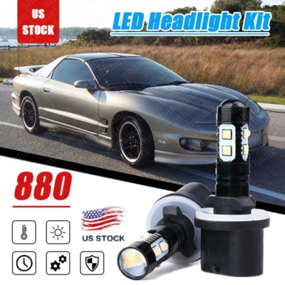 For Pontiac Firebird 1993-2002 880 100W LED Fog Light White 6000K 2x Bulbs - Image 1 of 4