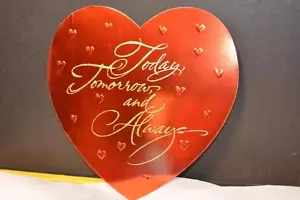 Tarjeta retro vintage grande Carlton Corazón de San Valentín amor rojo - Imagen 1 de 1