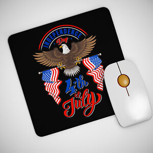 American Independence Day Mouse Pad Happy 4th Of July USA Eagle Flag Desk Mat
